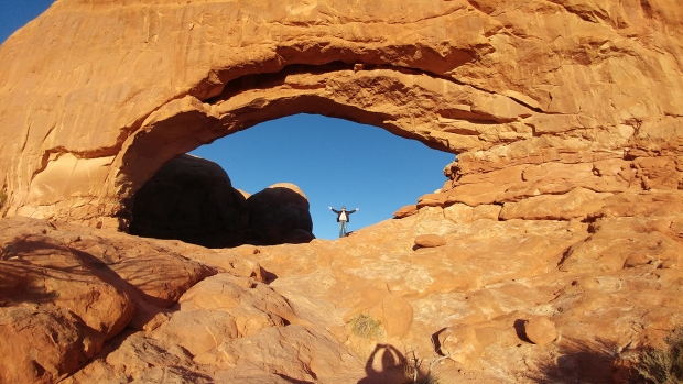 Tony at Arches National Park North Window Arch