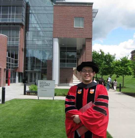 Tony receiving his PhD