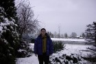 Tony in front of snowy backdrop