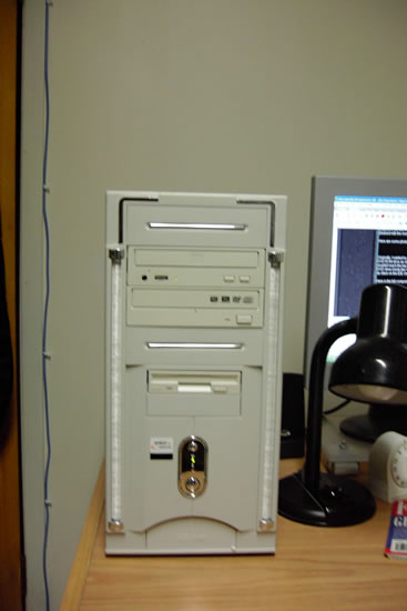 Front view of computer after upgrade