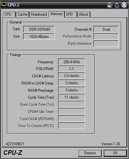 Memory Timings in CPU-Z Memory Timings in CPU-Z