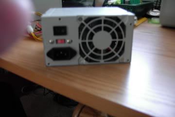 Old Power Supply's back side Old Power Supply's back side