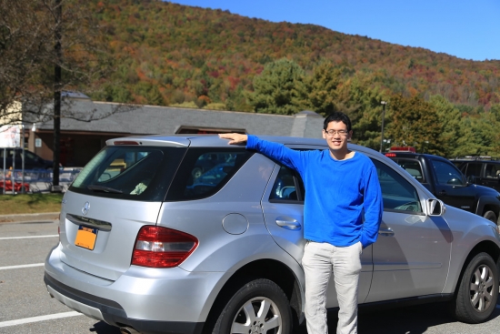 Tony with his first car in Vermont