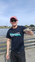 Tony crabbing at Surf City
